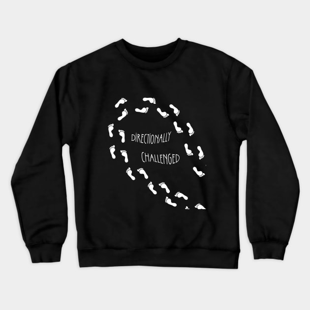 Directionally Challenged Footsteps Crewneck Sweatshirt by 5 Points Designs